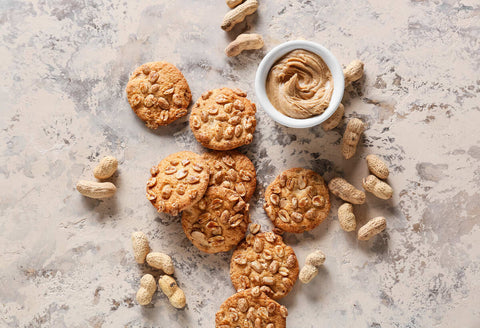 peanut cookies with in-shell peanuts and peanut butter