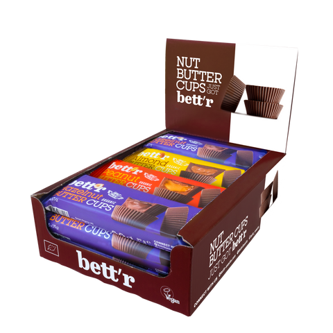 Organic Bett'r Nut Butter Cups Mix Box - lješnjak, badem i kikiriki