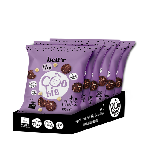 Organski mini kolačići Choc chip i lješnjaci
